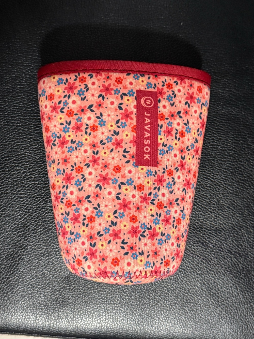 Javasok Floral Neoprene Cup Sleeve - Pink Floral